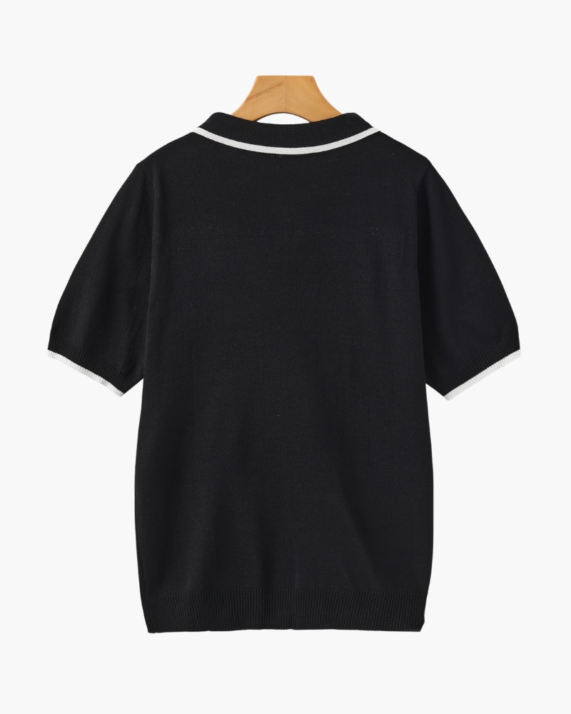 Polo Monaco mit Kontrastpaspelierung