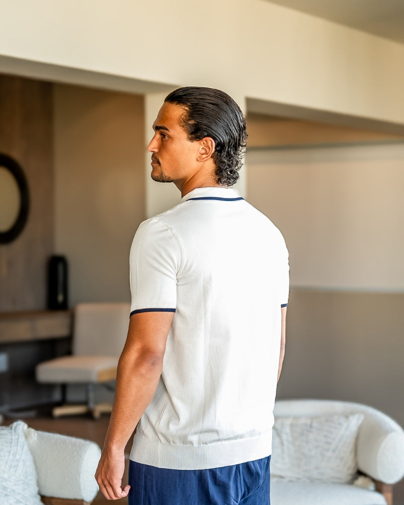 Polo Monaco mit Kontrastpaspelierung