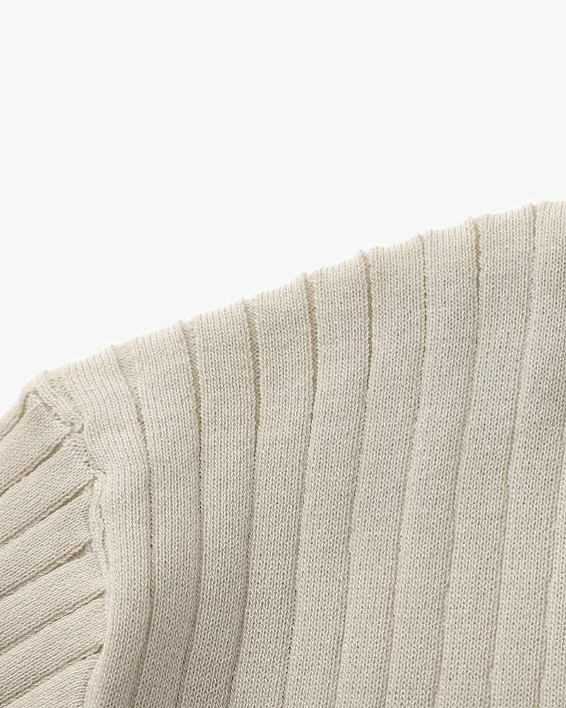 Premium Geripptes Polo